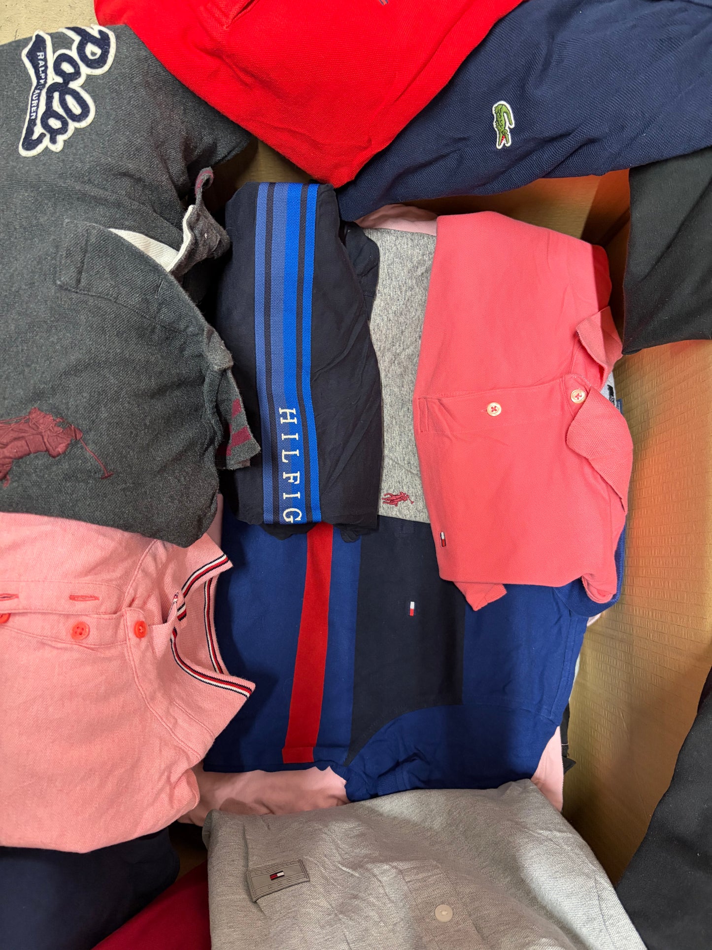 Shop boxes MIX POLO & T-SHIRT 10kg TOMMY HILFIGER-RALPH LAUREN- LACOSTE