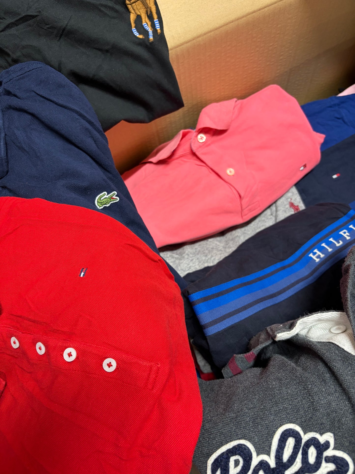 Shop boxes MIX POLO & T-SHIRT 10kg TOMMY HILFIGER-RALPH LAUREN- LACOSTE