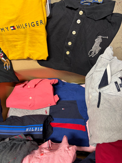 Shop boxes MIX POLO & T-SHIRT 10kg TOMMY HILFIGER-RALPH LAUREN- LACOSTE
