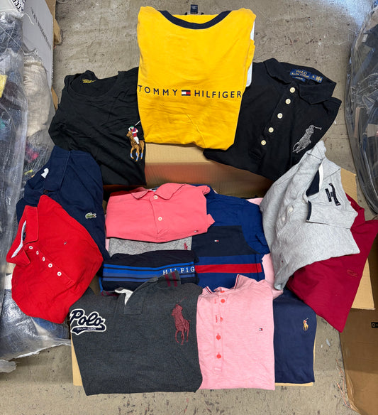 Shop boxes MIX POLO & T-SHIRT 10kg TOMMY HILFIGER-RALPH LAUREN- LACOSTE
