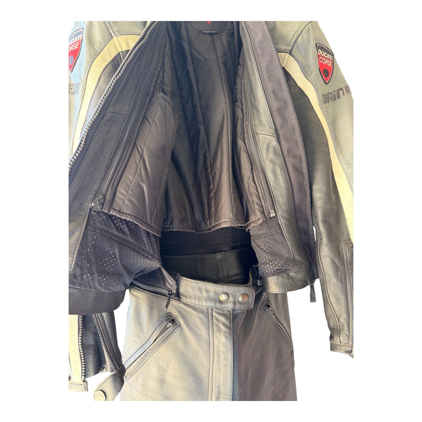 Giacca e Pantalone Dainese da moto con protezioni taglia 46